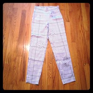 Stretch Black and White Dress Pants